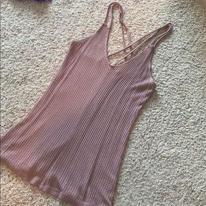 Pink Crossback Tank Top